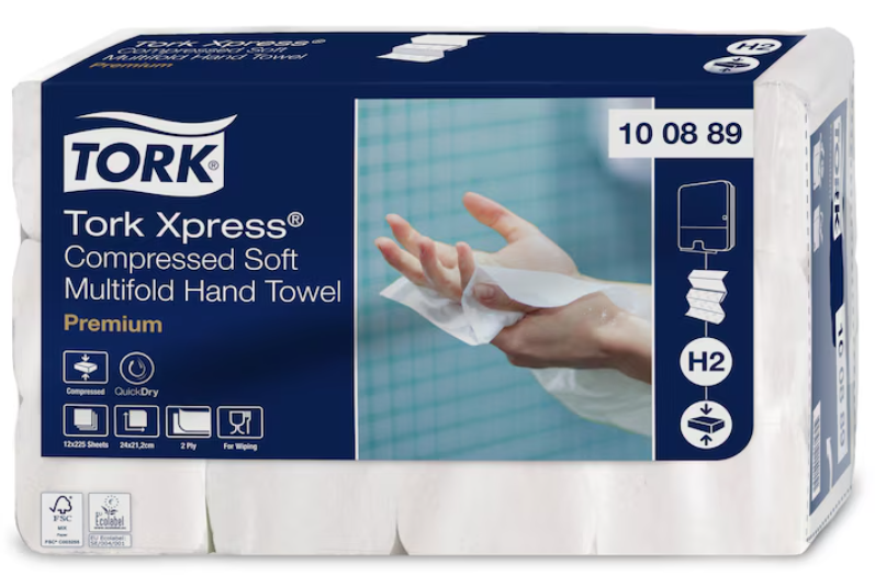 Handduk Tork komprimerad H2, 2700 styck
