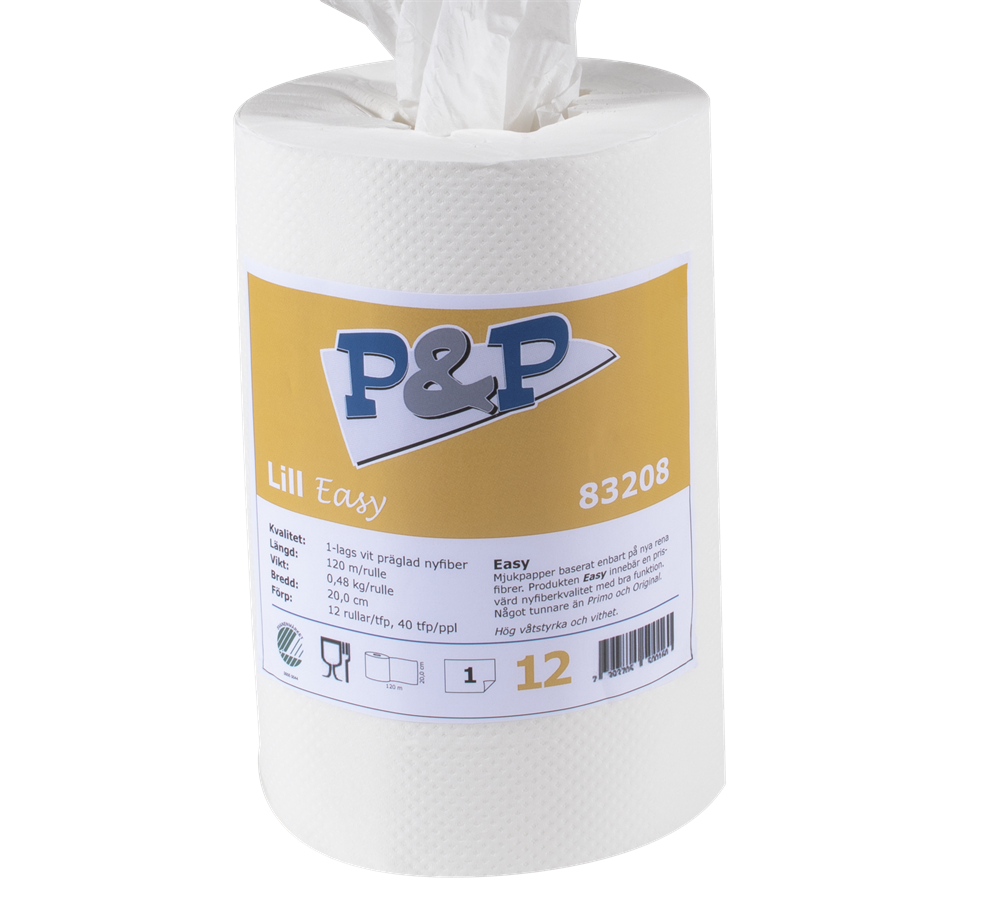 Lilltork P&P Easy Vit, 1-lag, 120m/rl